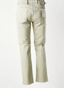 Jeans Coupe Slim Barmas Vert Taille Normale
