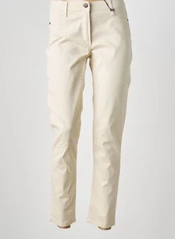 Jeans Coupe Slim Betty Barclay Beige Taille Normale