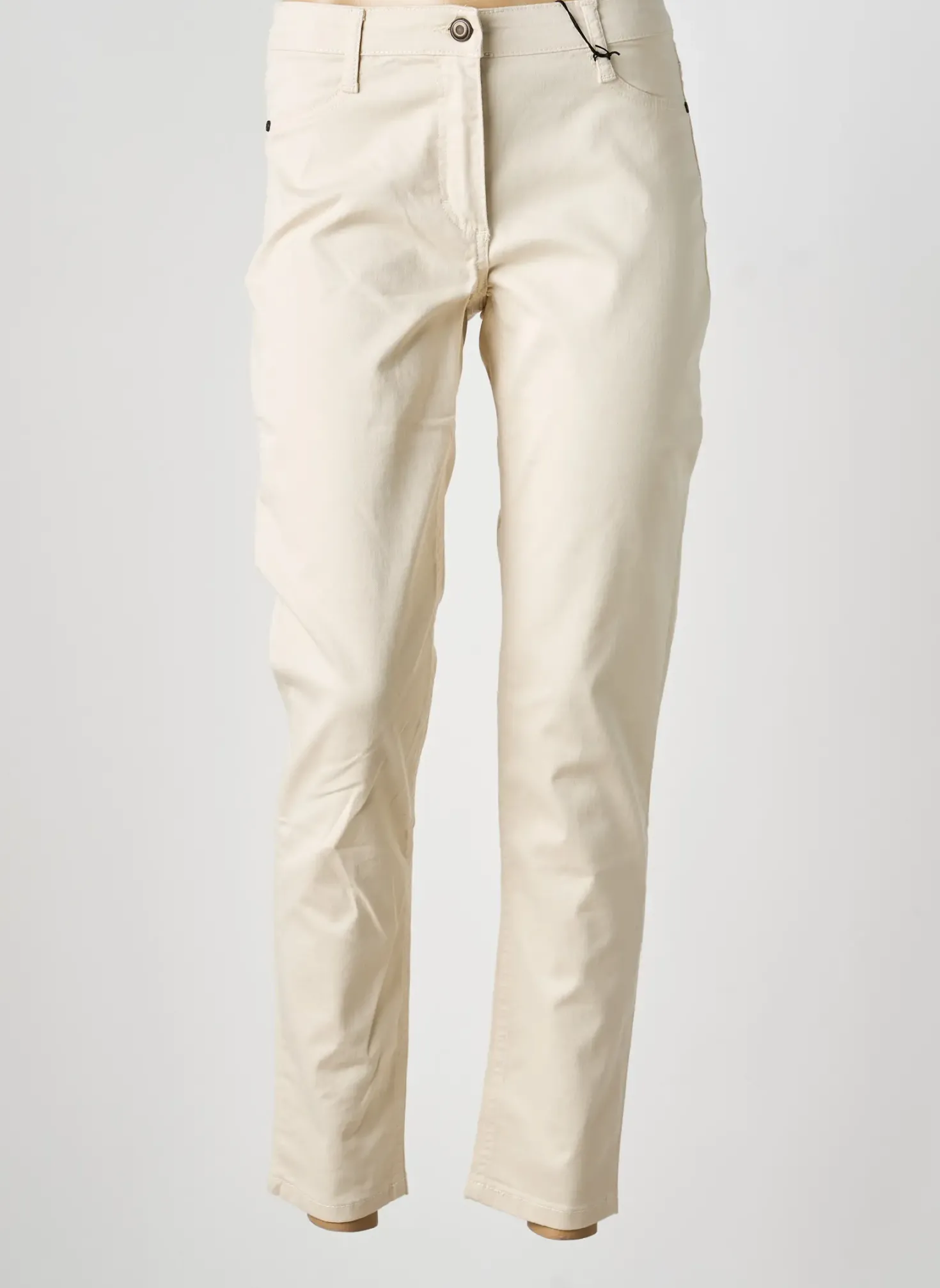 Jeans Coupe Slim Betty Barclay Beige Taille Normale