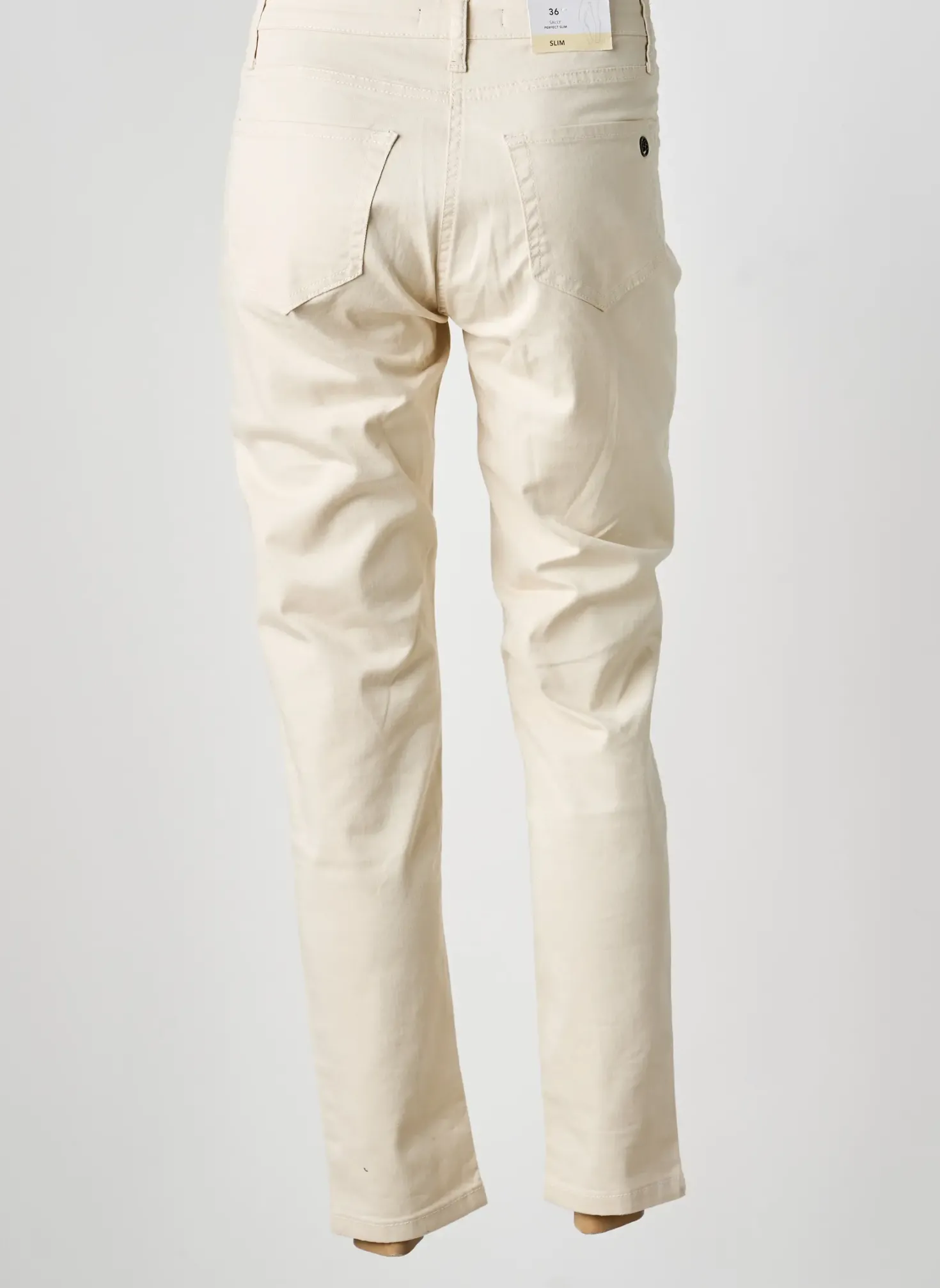 Jeans Coupe Slim Betty Barclay Beige Taille Normale