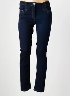 Jeans Coupe Slim Betty Barclay Bleu Taille Normale