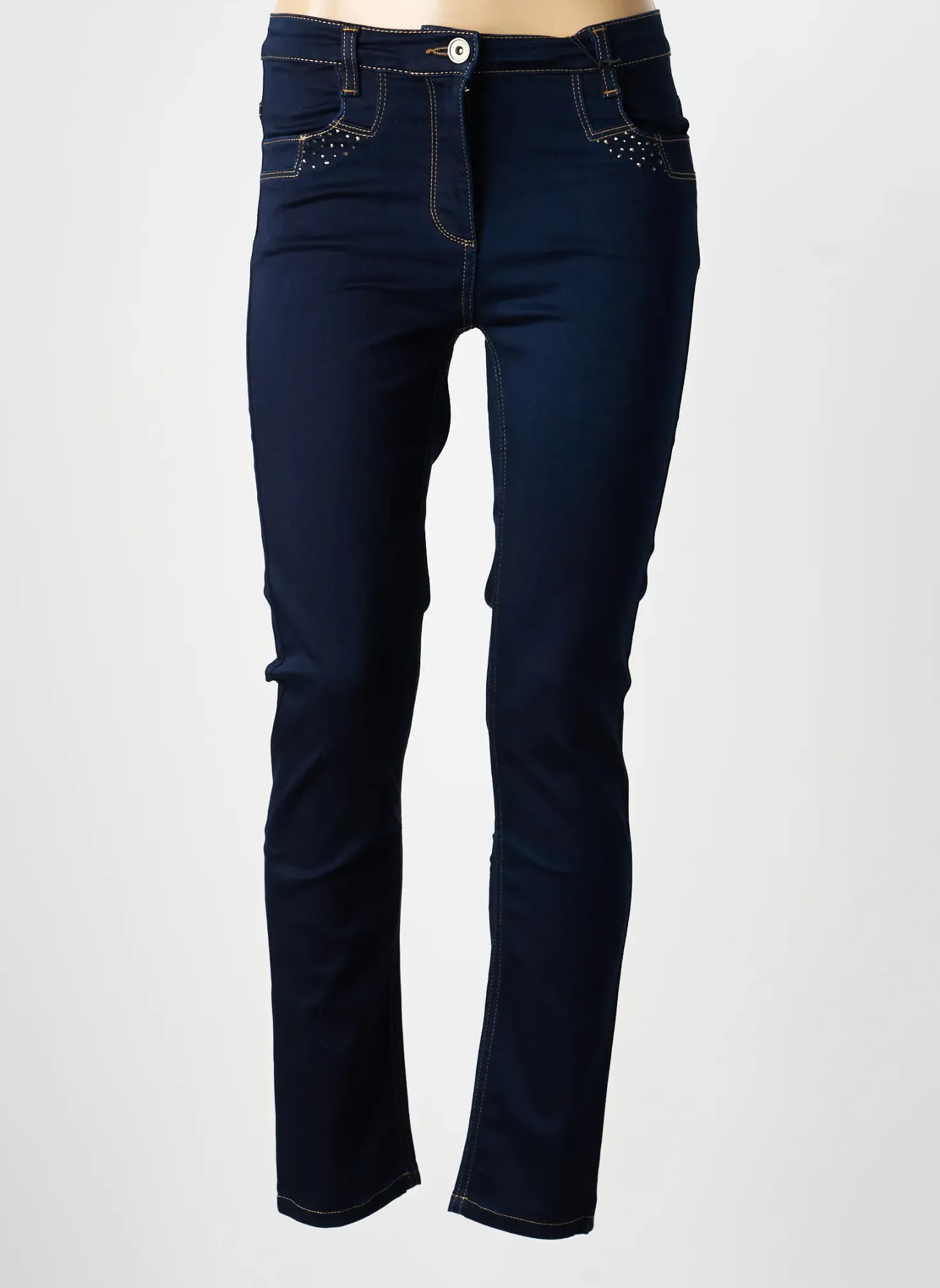 Jeans Coupe Slim Betty Barclay Bleu Taille Normale