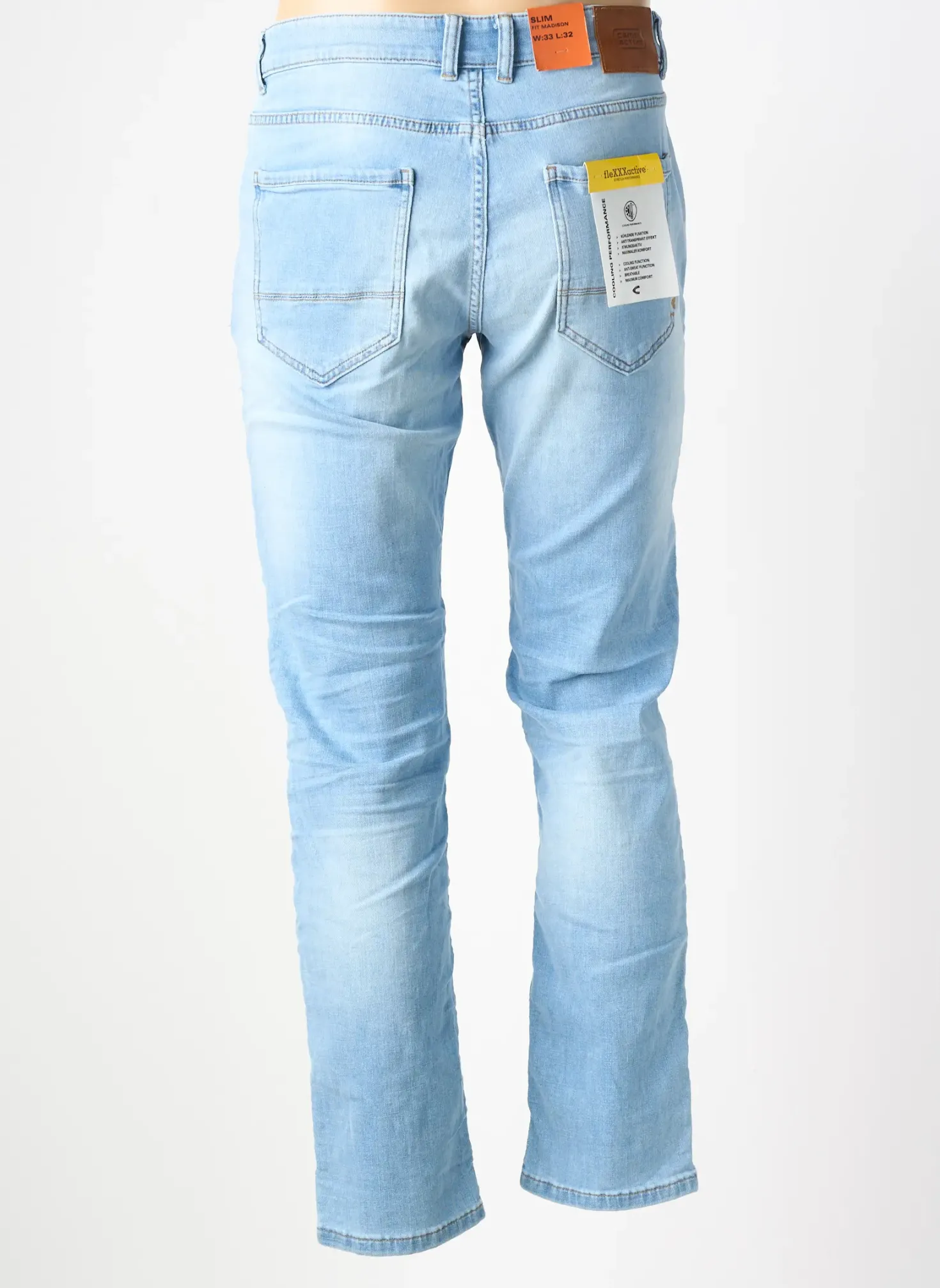Jeans Coupe Slim Camel Active Bleu Taille Normale