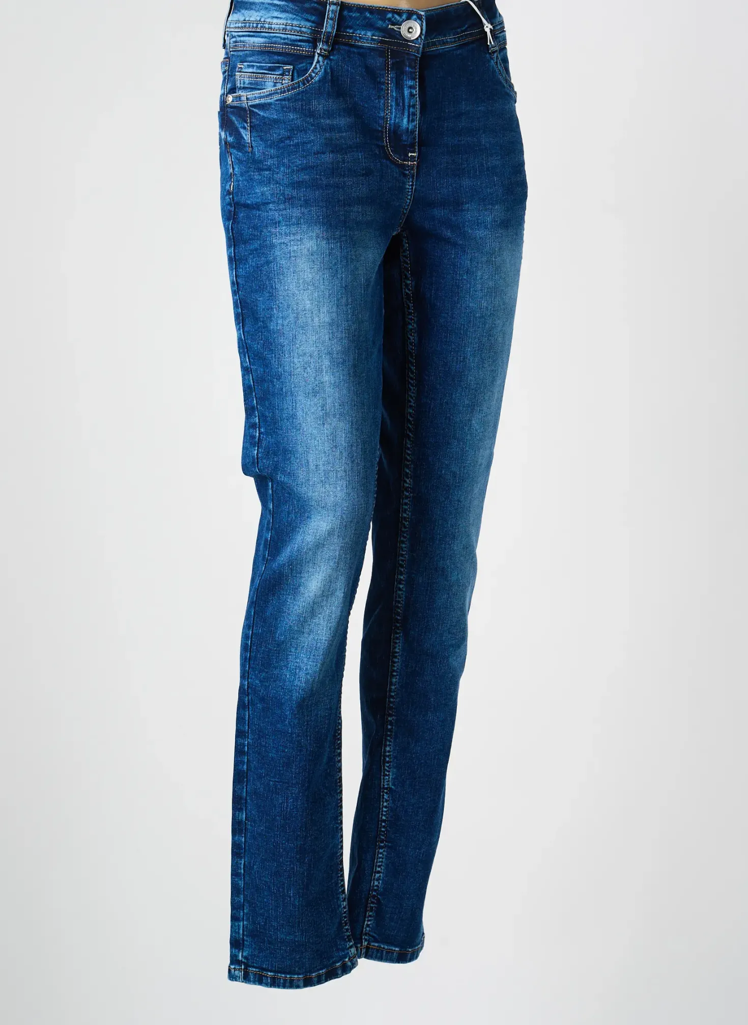 Jeans Coupe Slim Cecil Bleu Taille Normale