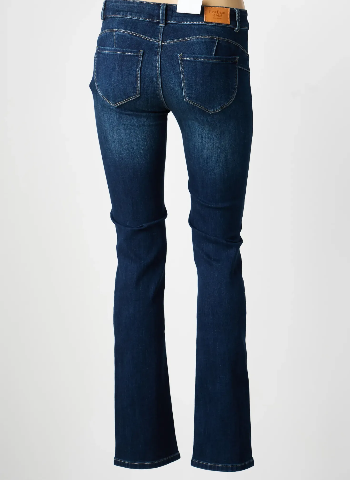Jeans Coupe Slim C'est Beau La Vie Bleu Taille Normale