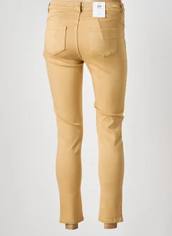 Jeans Coupe Slim C'est Beau La Vie Beige Taille Normale