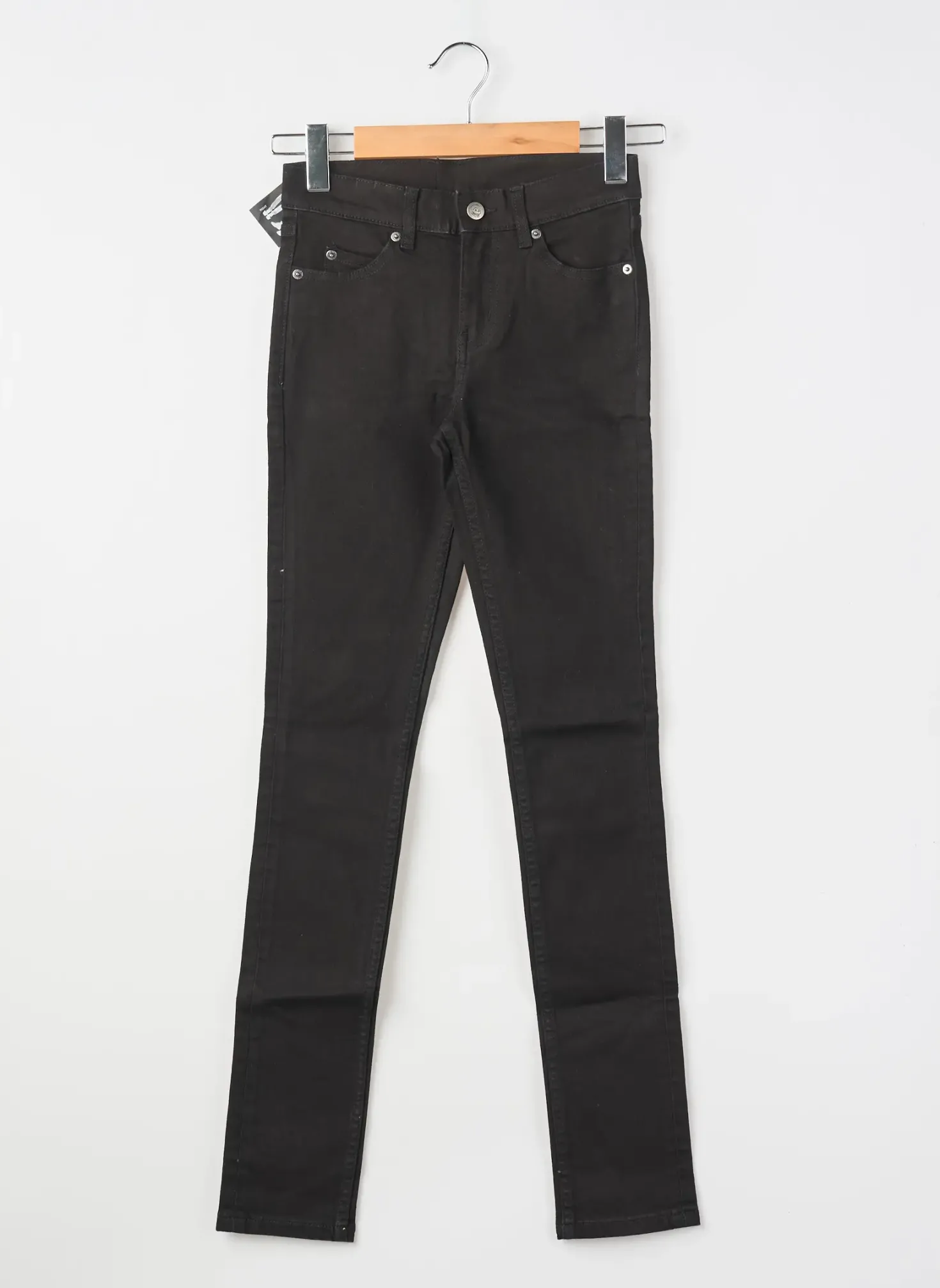 Jeans Coupe Slim Cheap Monday Noir Taille Normale