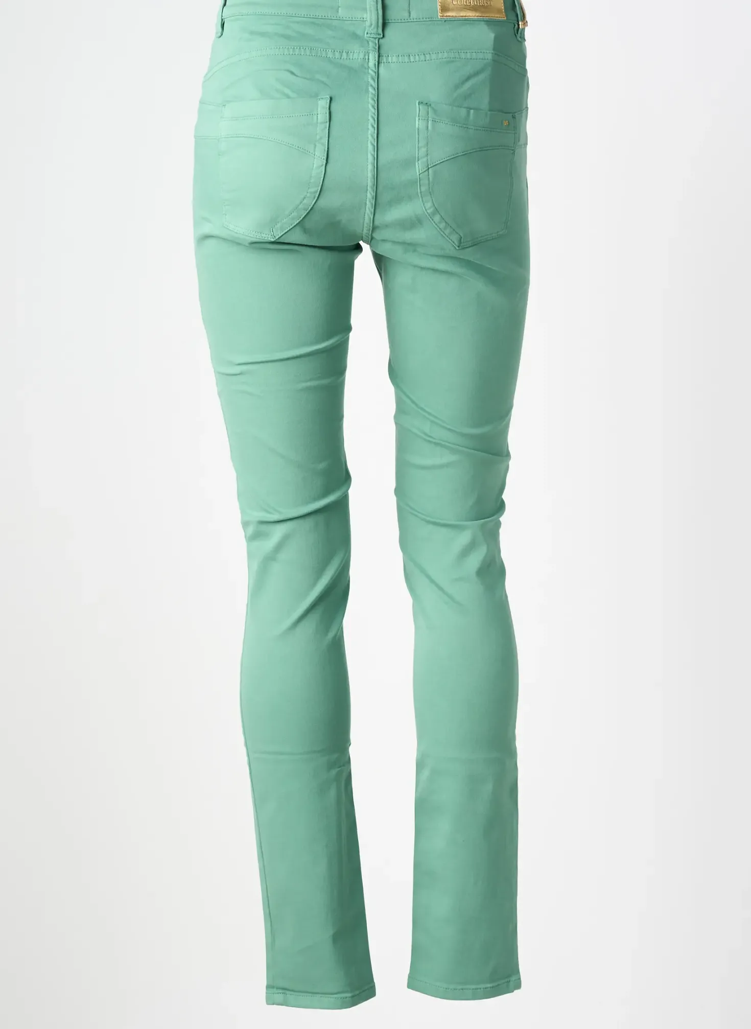 Jeans Coupe Slim Couturist Vert Taille Normale