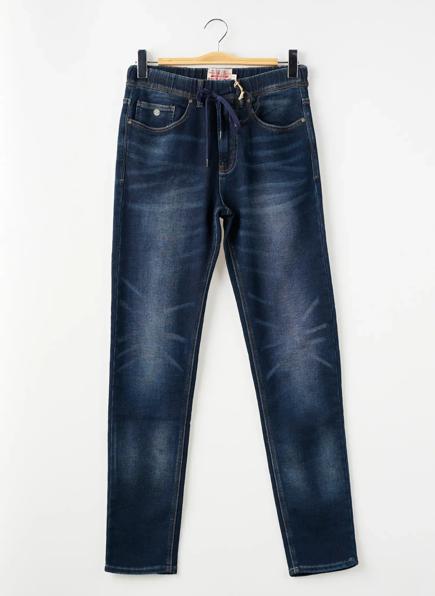 Jeans Coupe Slim Dstrezzed Bleu Taille Normale