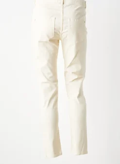 Jeans Coupe Slim Elora Beige Taille Normale