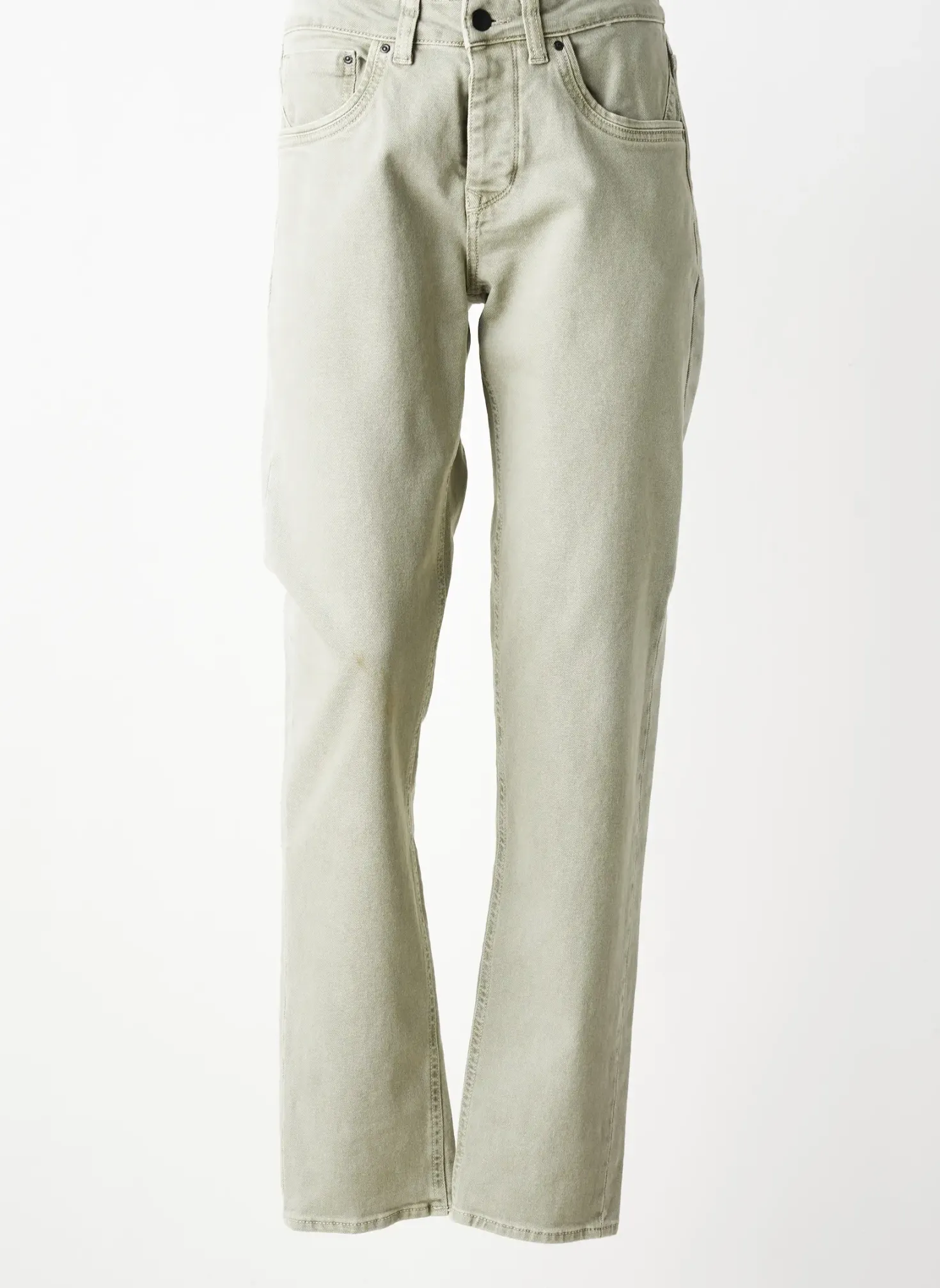 Jeans Coupe Slim Elora Vert Taille Normale