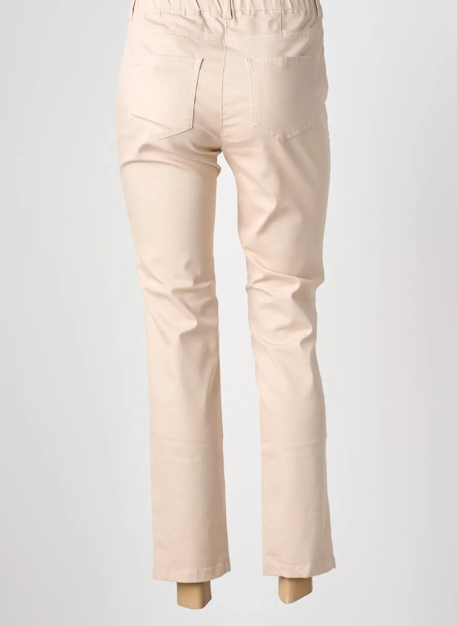 Jeans Coupe Slim Eugen Klein Beige Taille Normale