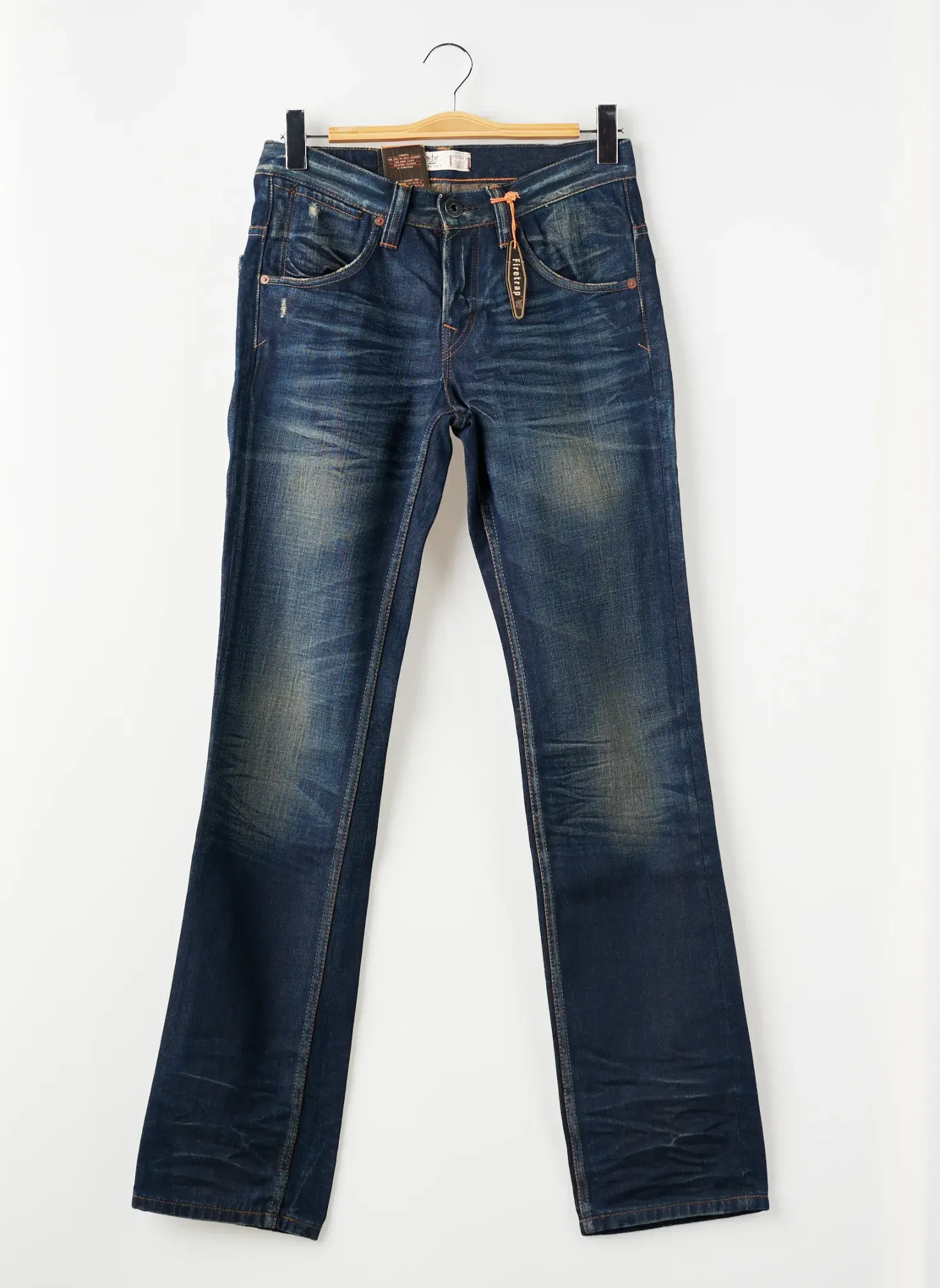 Jeans Coupe Slim Firetrap Bleu Taille Basse