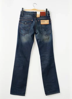 Jeans Coupe Slim Firetrap Bleu Taille Basse
