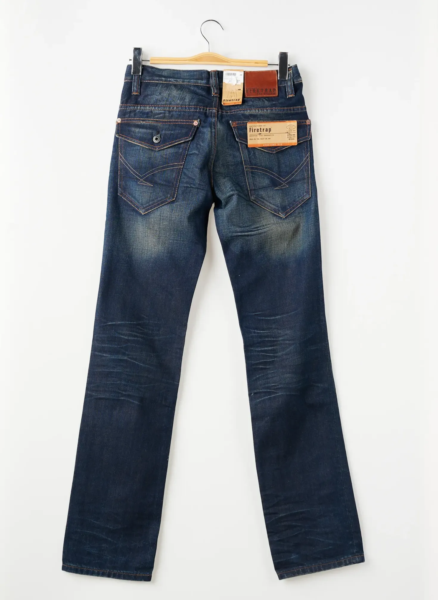 Jeans Coupe Slim Firetrap Bleu Taille Basse