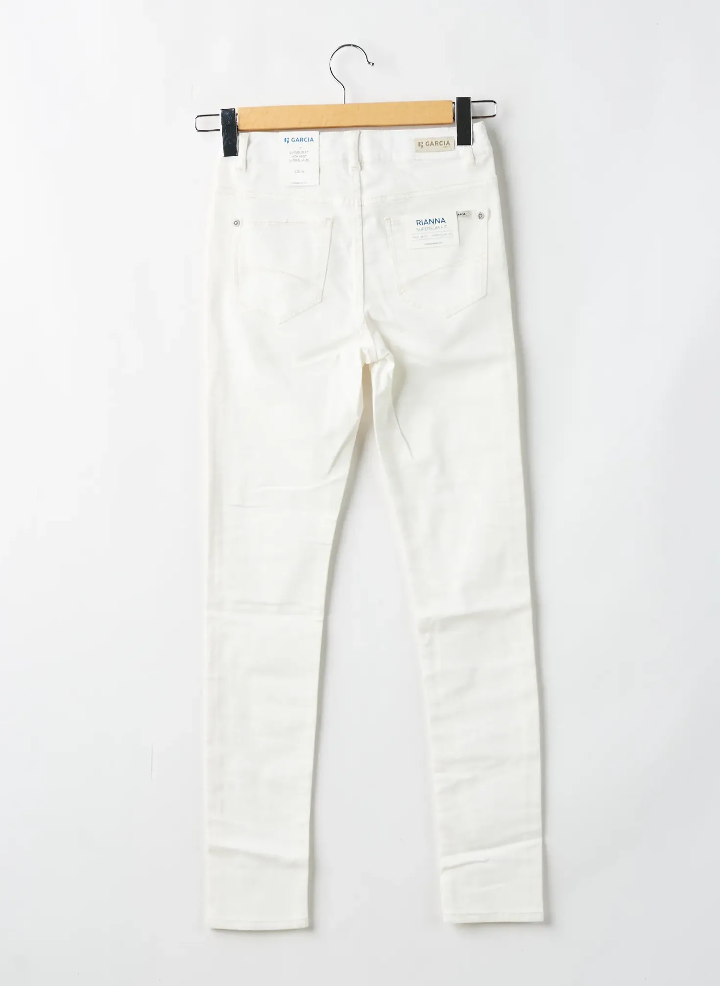 Jeans Coupe Slim Garcia Beige Taille Ajustable