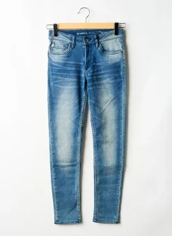 Jeans Coupe Slim Garcia Bleu Taille Ajustable