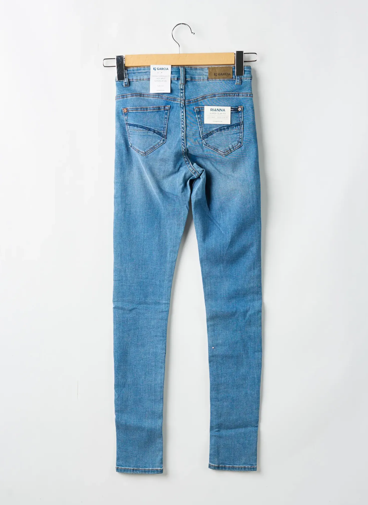 Jeans Coupe Slim Garcia Bleu Taille Ajustable