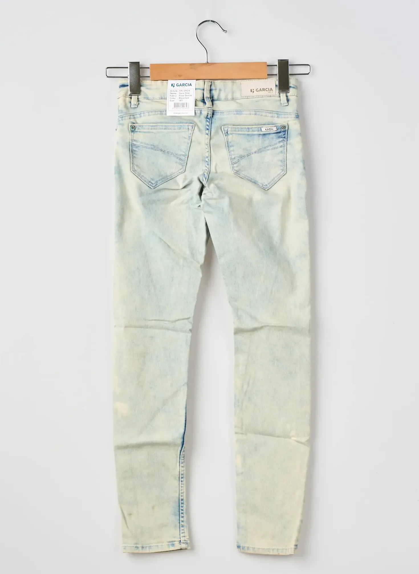 Jeans Coupe Slim Garcia Bleu Taille Ajustable