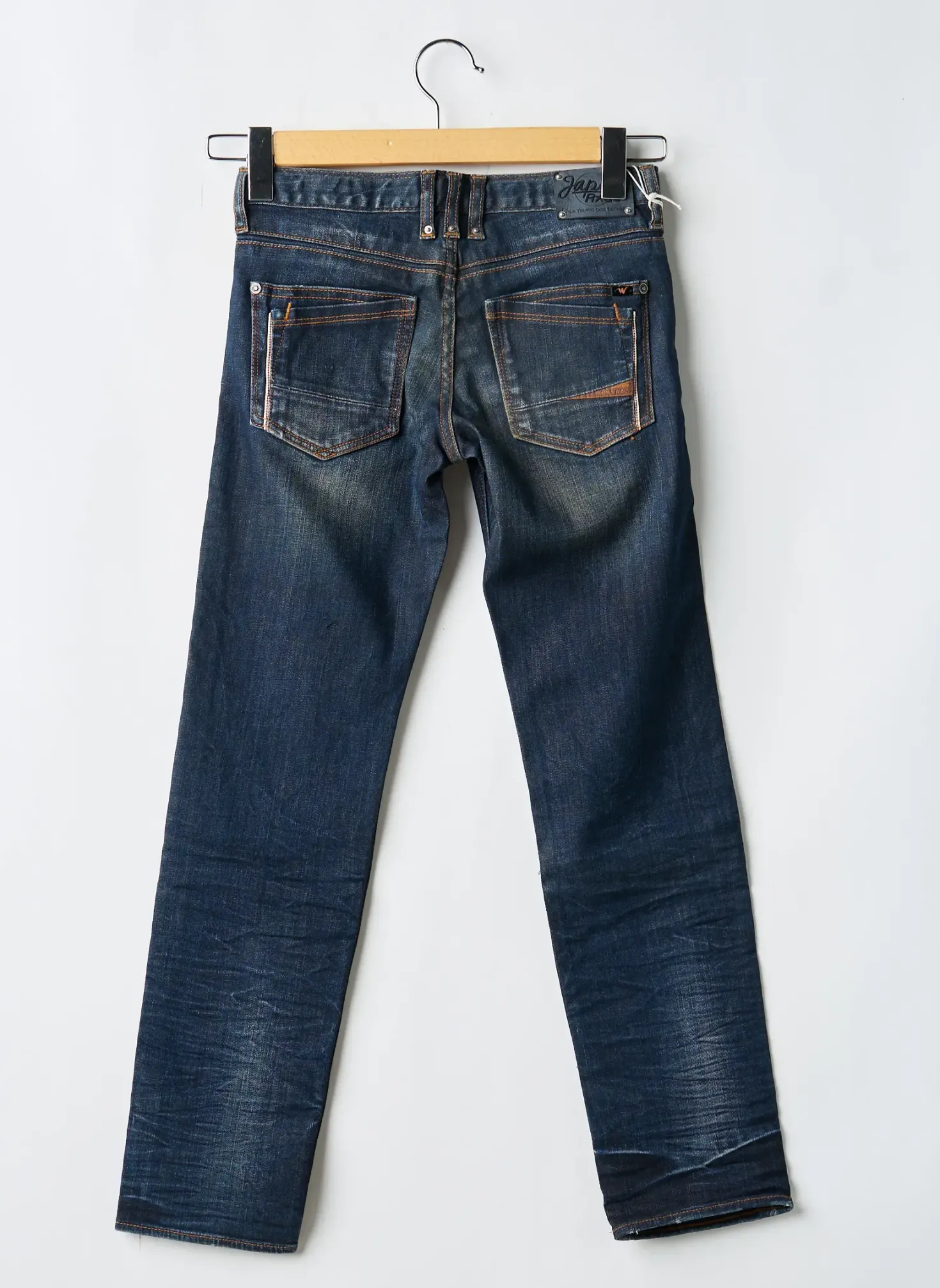 Jeans Coupe Slim Japan Rags Bleu Taille Élastique