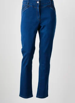 Jeans Coupe Slim Julie Guerlande Bleu Taille Normale
