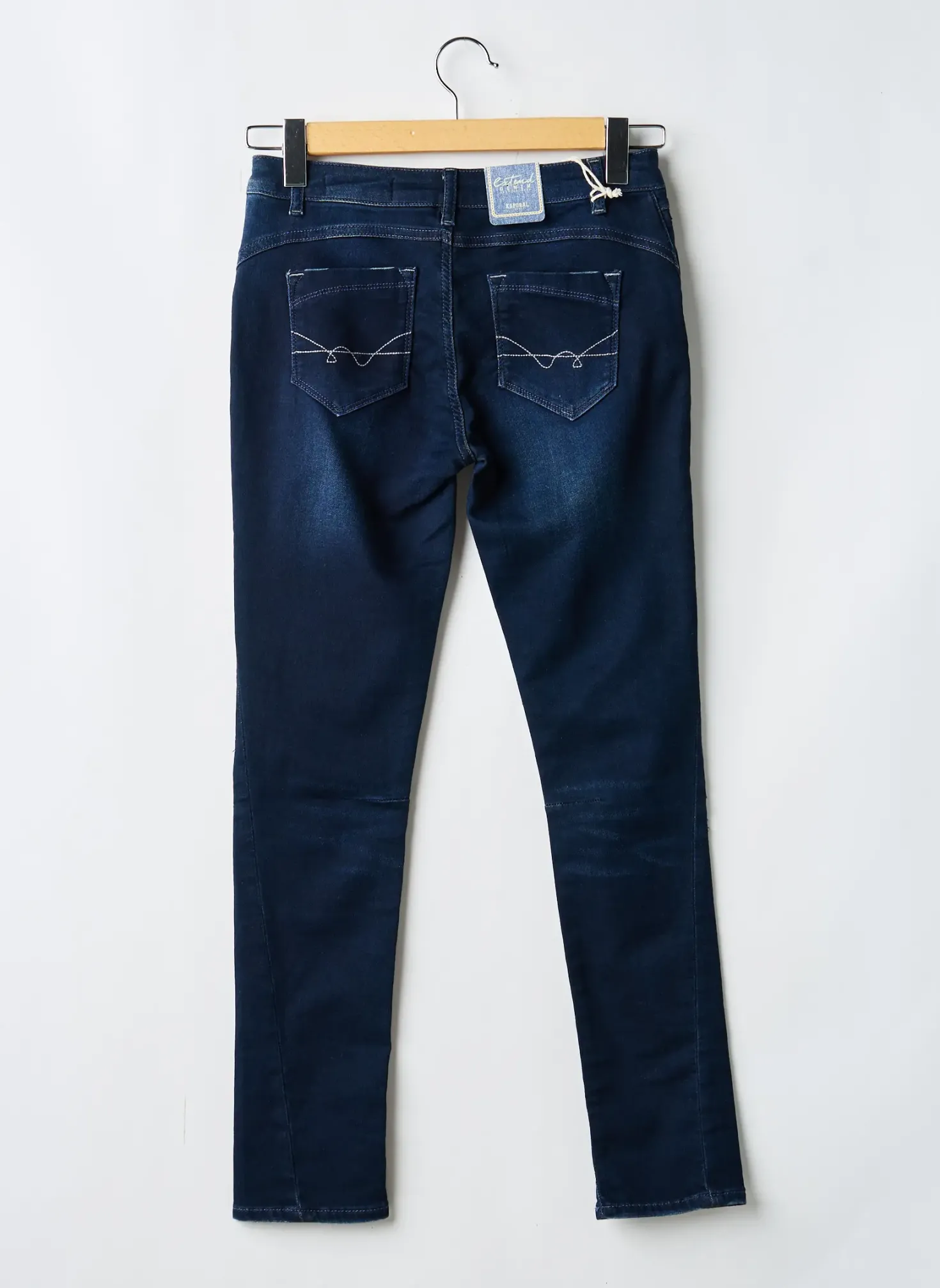 Jeans Coupe Slim Kaporal Bleu Taille Ajustable