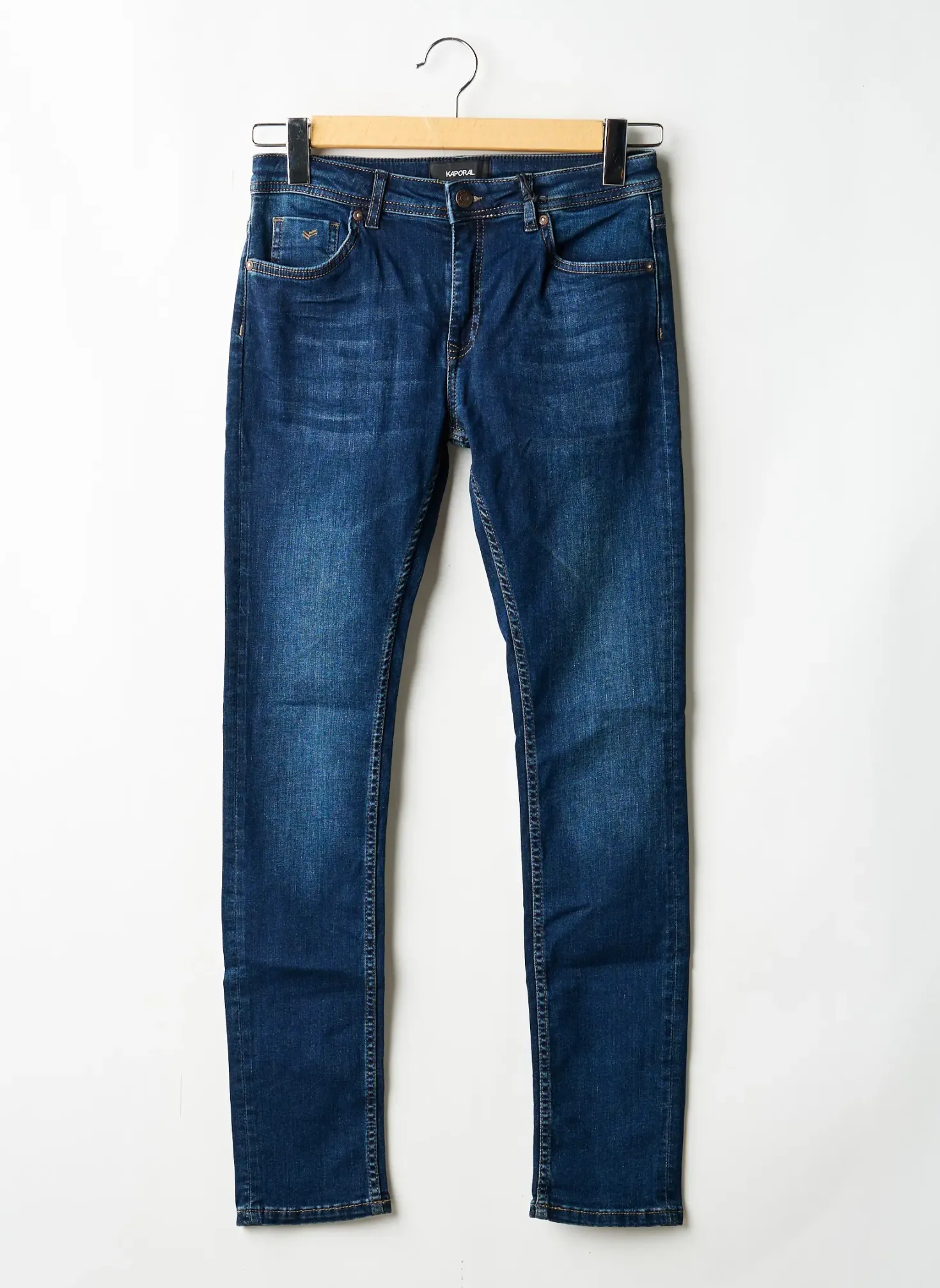 Jeans Coupe Slim Kaporal Bleu Taille Ajustable