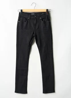 Jeans Coupe Slim Kaporal Noir Taille Ajustable