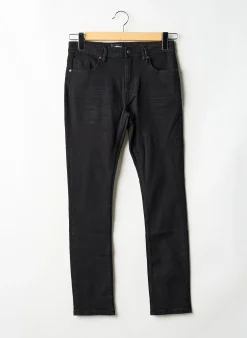Jeans Coupe Slim Kaporal Noir Taille Ajustable