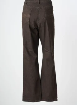Jeans Coupe Slim Karting Marron Taille Normale