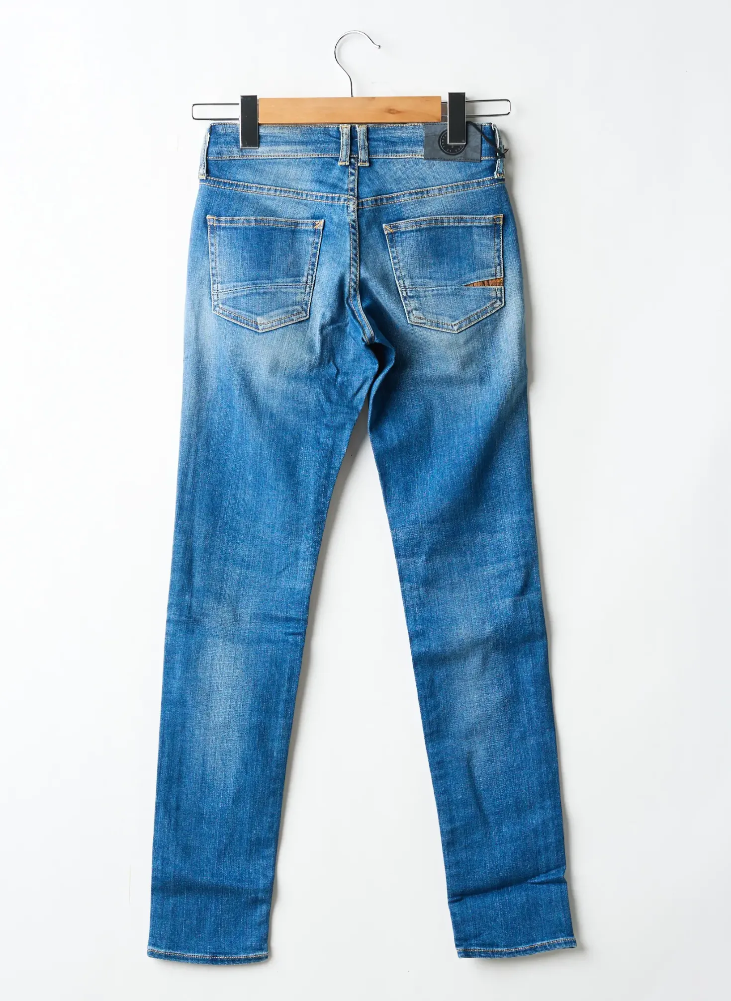 Jeans Coupe Slim Le Temps Des Cerises Bleu Taille Ajustable