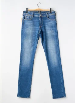 Jeans Coupe Slim Le Temps Des Cerises Bleu