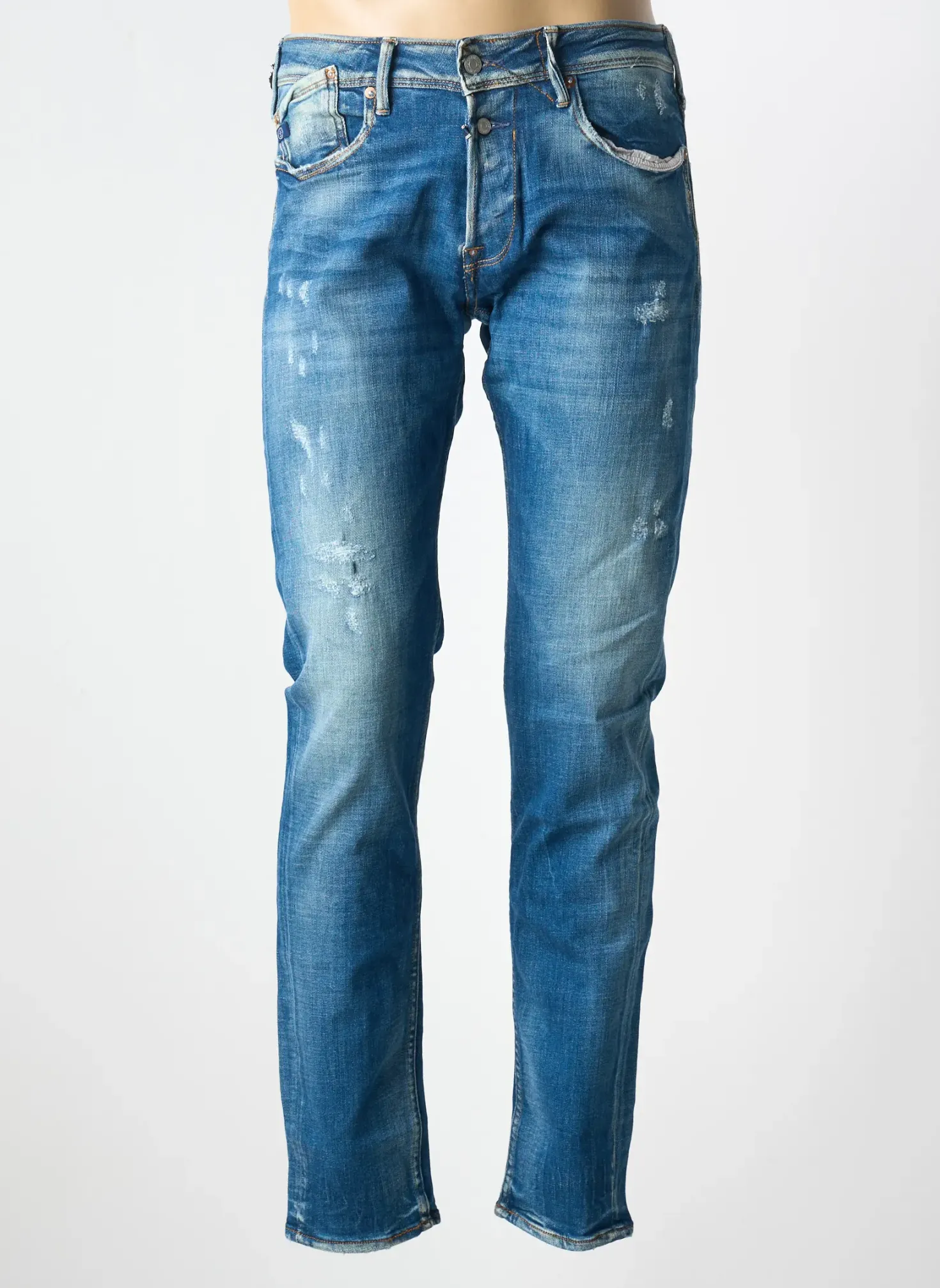 Jeans Coupe Slim Le Temps Des Cerises Bleu Taille Normale