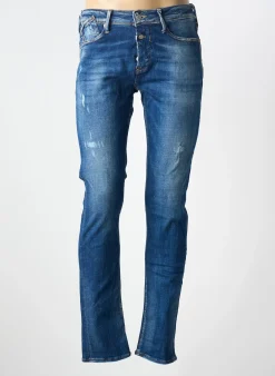 Jeans Coupe Slim Le Temps Des Cerises Bleu Taille Normale