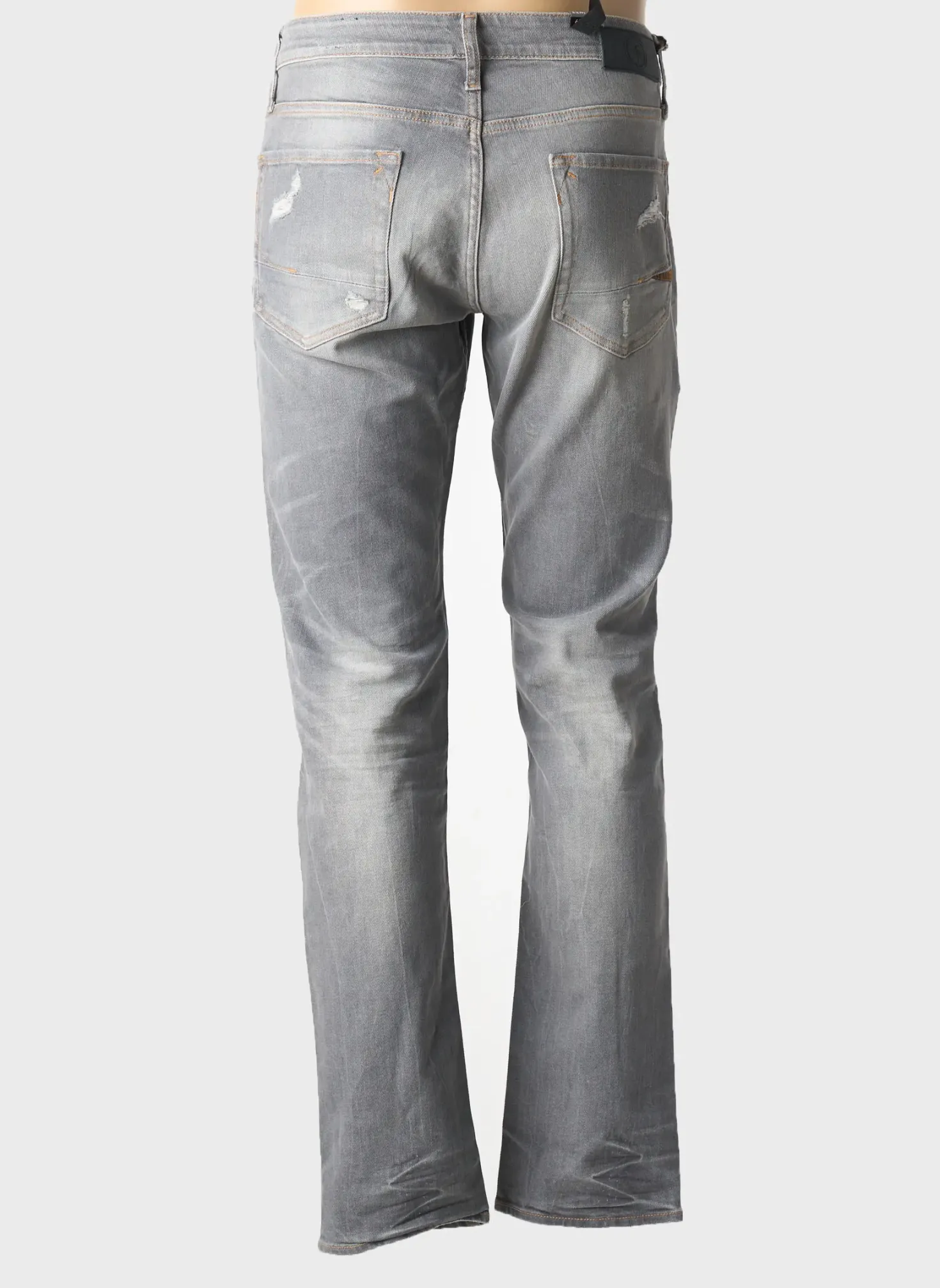 Jeans Coupe Slim Le Temps Des Cerises Gris Taille Normale
