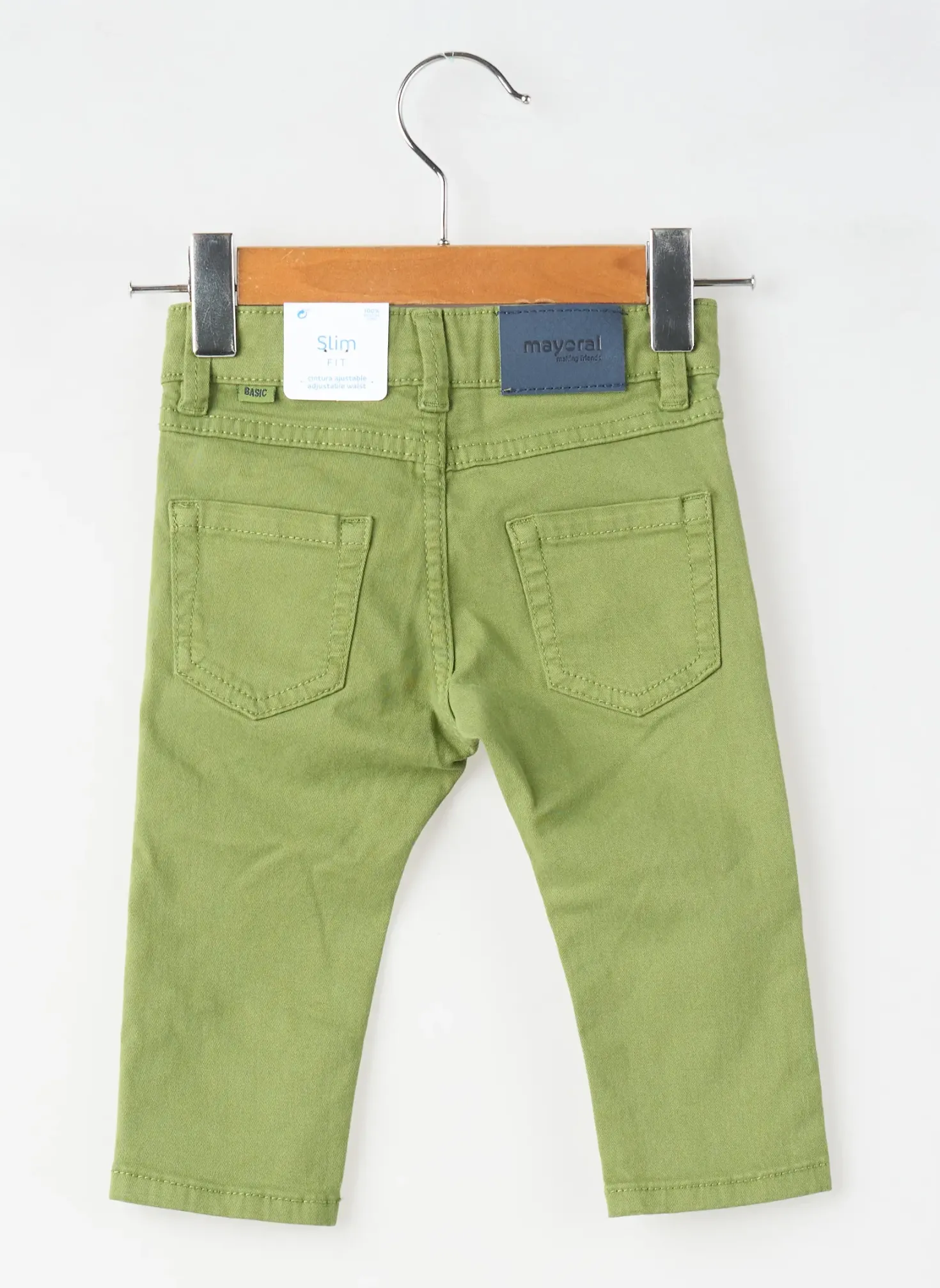 Jeans Coupe Slim Mayoral Vert Taille Ajustable