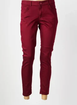 Jeans Coupe Slim More & More Rouge Taille Normale