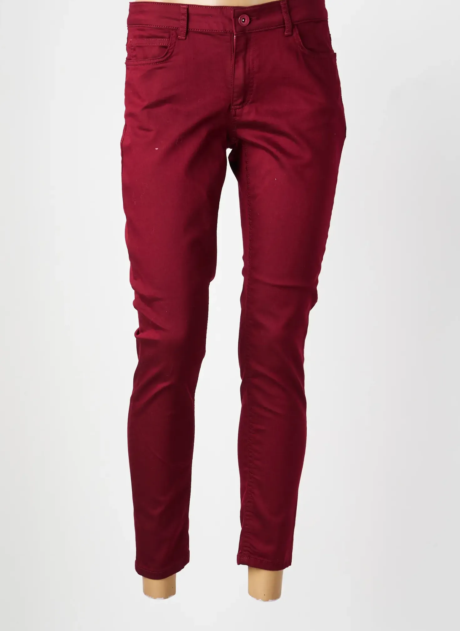 Jeans Coupe Slim More & More Rouge Taille Normale