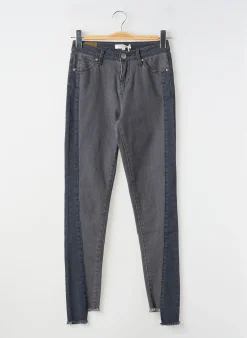 Jeans Coupe Slim Morgan Gris Taille Normale