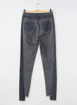 Jeans Coupe Slim Morgan Gris Taille Normale