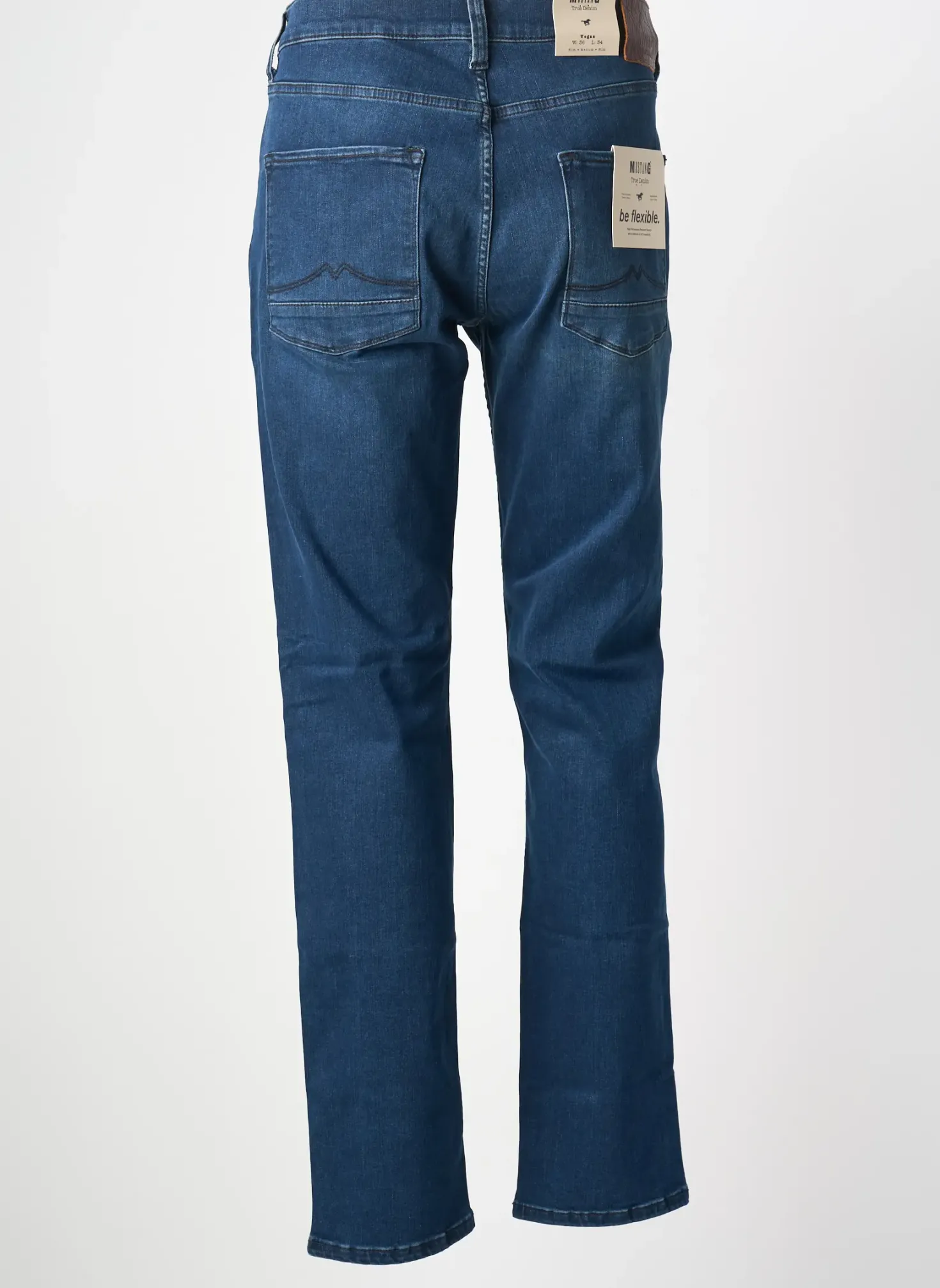 Jeans Coupe Slim Mustang Bleu Taille Normale