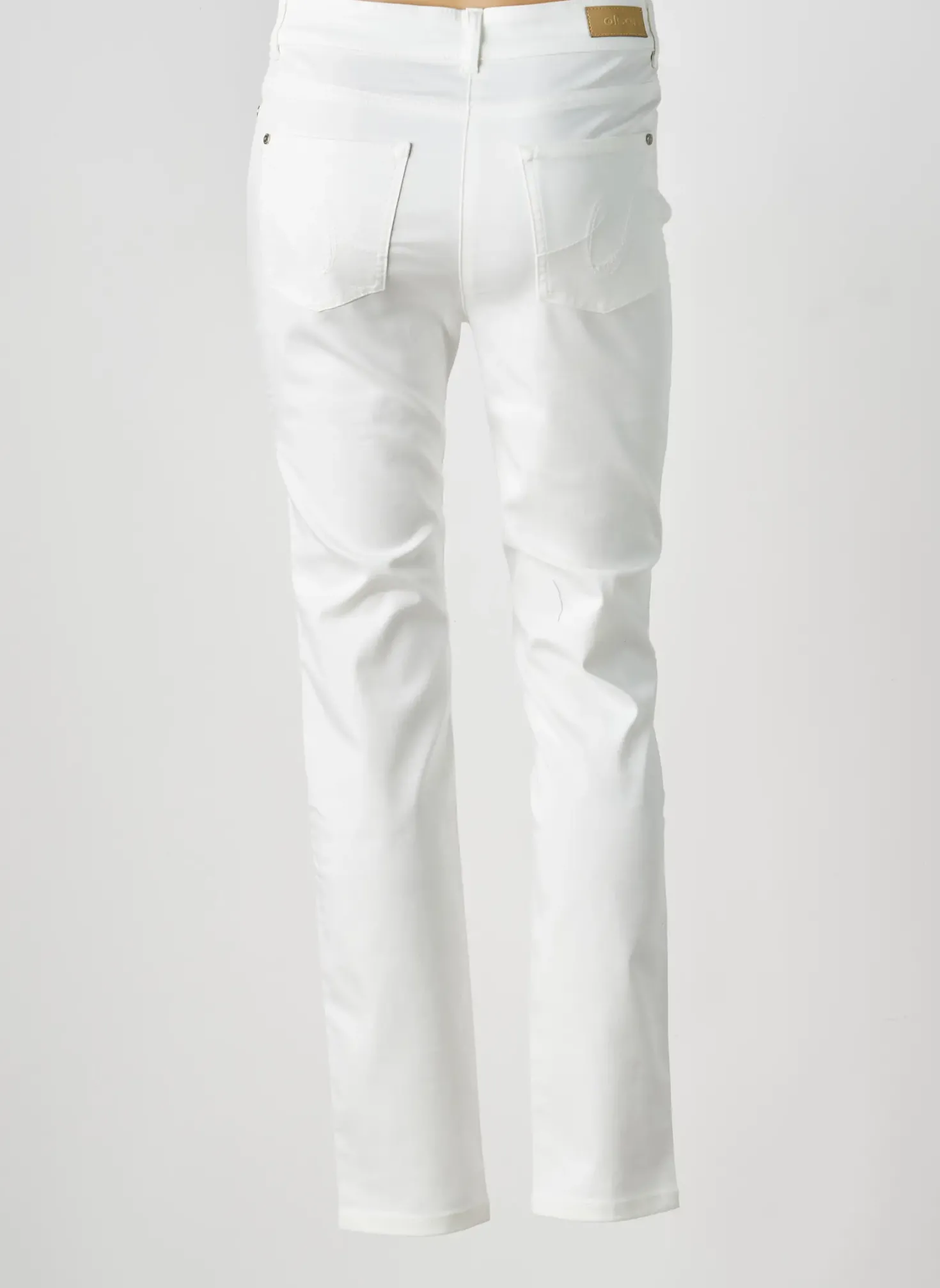 Jeans Coupe Slim Olsen Blanc Taille Normale