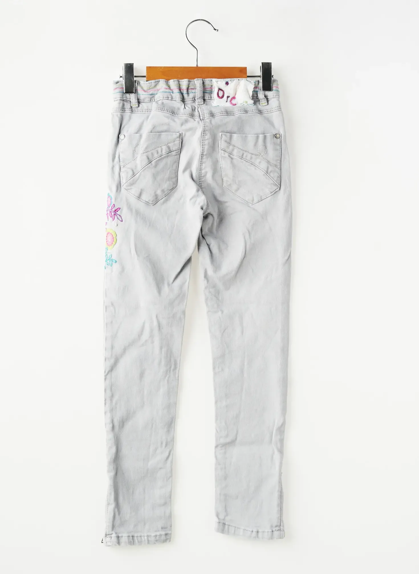 Jeans Coupe Slim Orchestra Gris Taille Ajustable