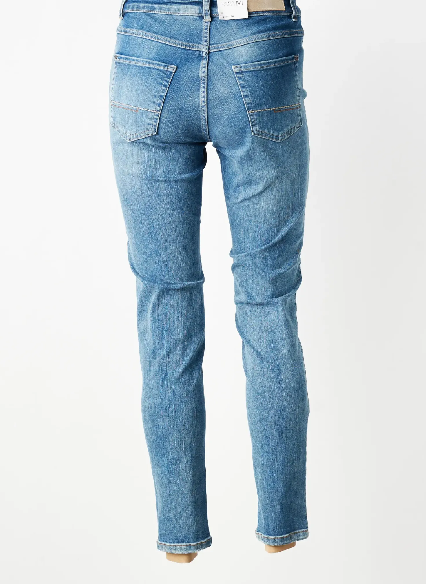 Jeans Coupe Slim Para Mi Bleu Taille Normale
