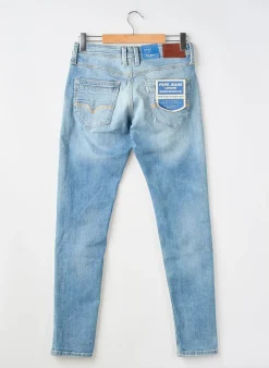 Jeans Coupe Slim Pepe Jeans Bleu Taille Normale
