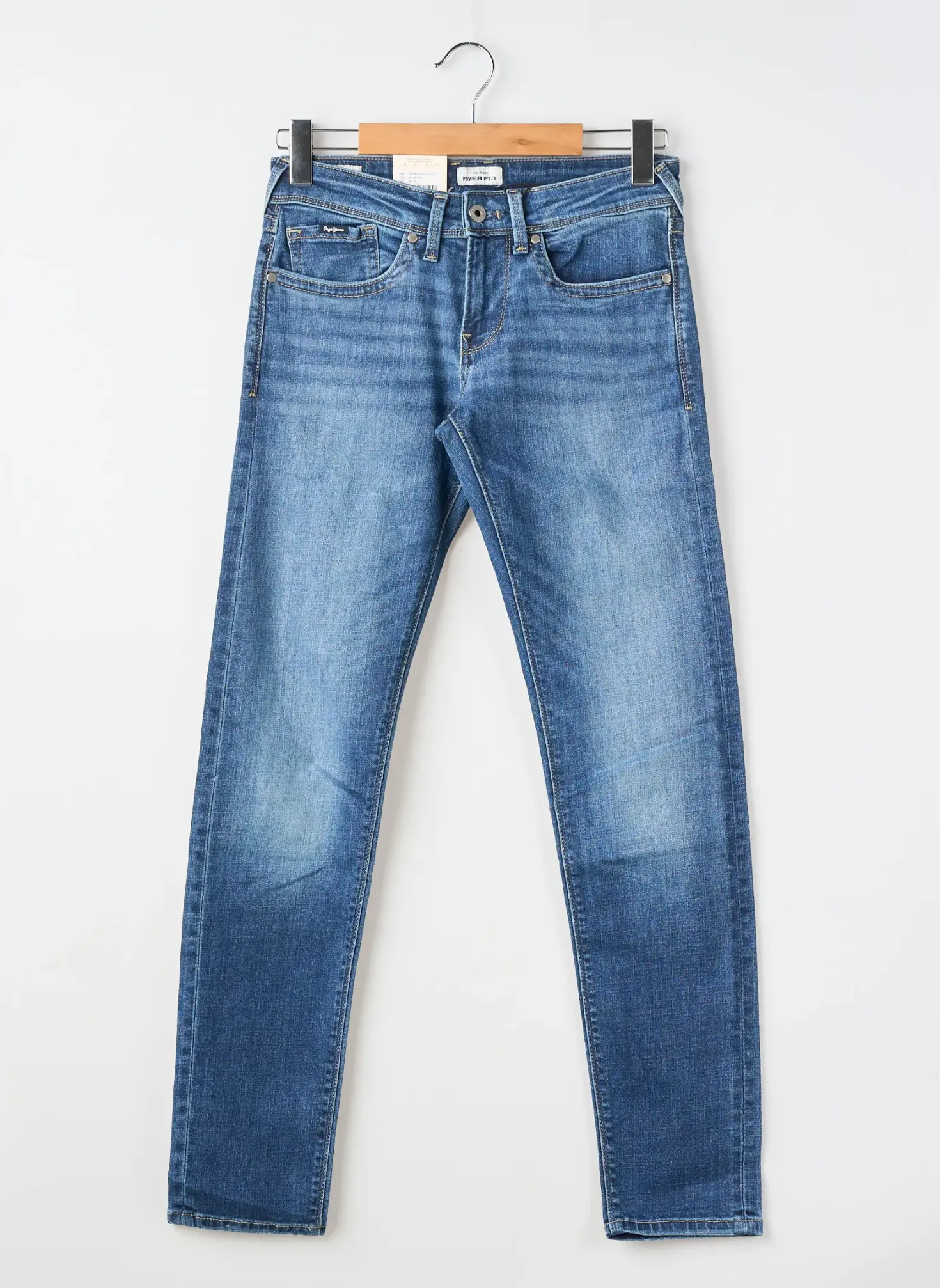 Jeans Coupe Slim Pepe Jeans Bleu Taille Normale