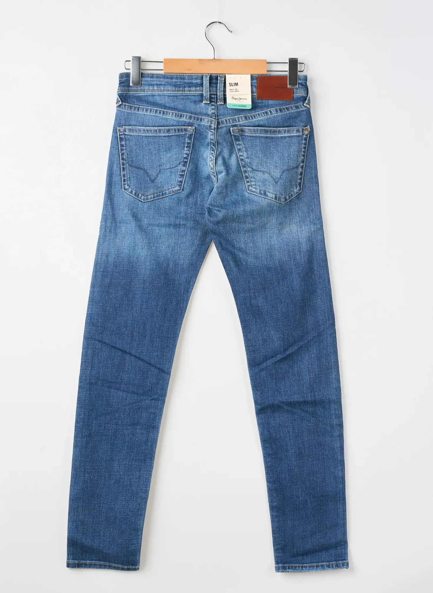 Jeans Coupe Slim Pepe Jeans Bleu Taille Normale