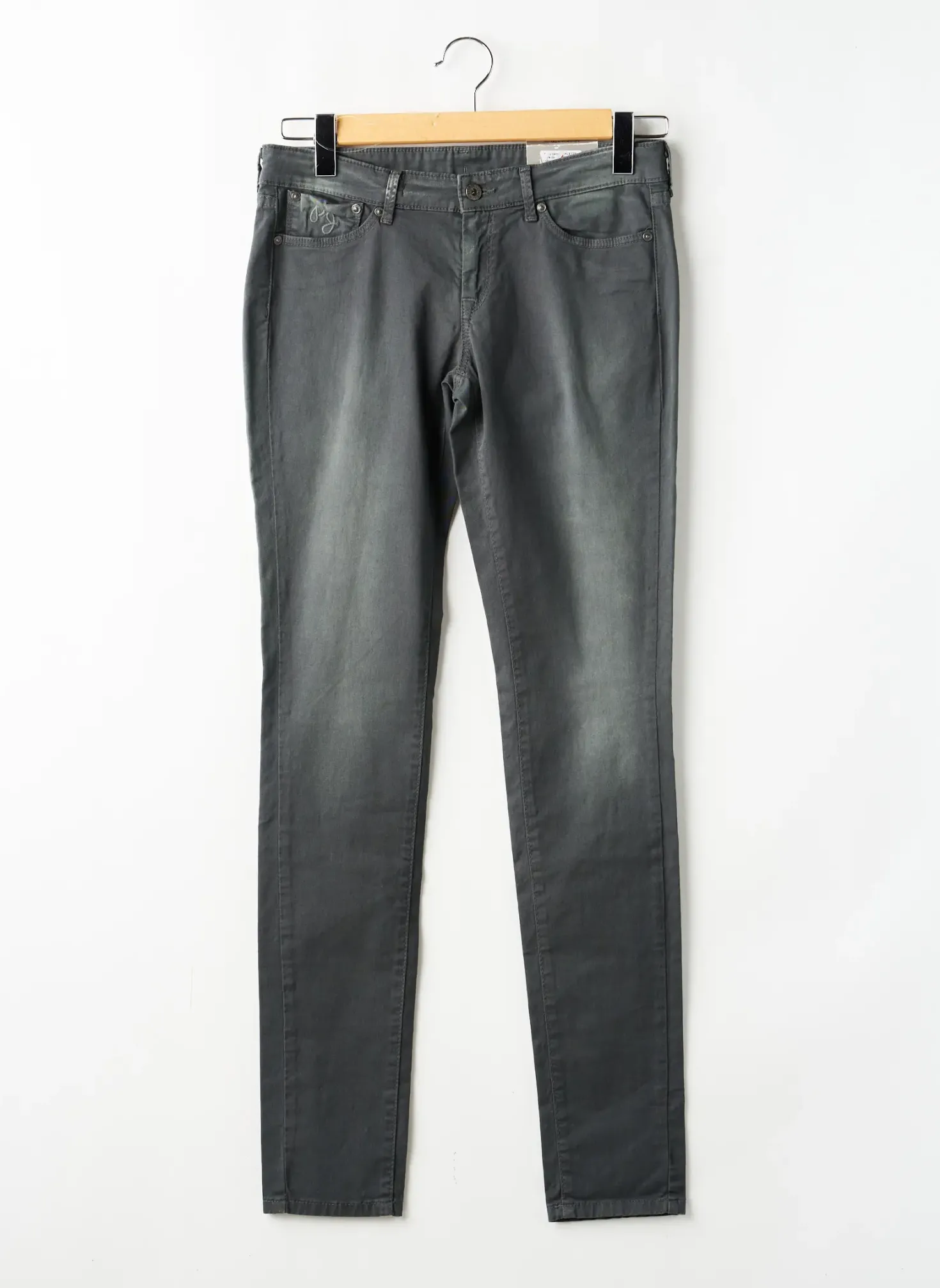 Jeans Coupe Slim Pepe Jeans Gris Taille Ajustable