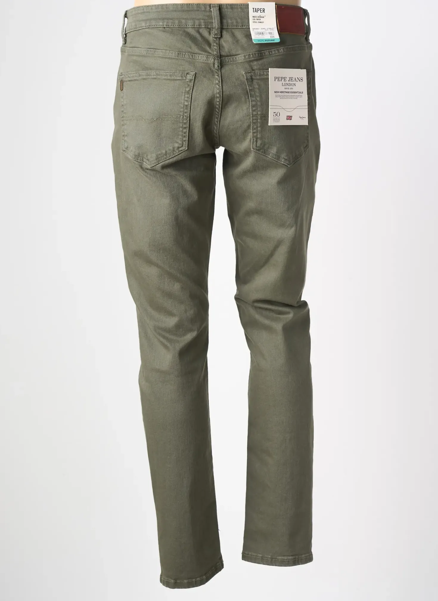 Jeans Coupe Slim Pepe Jeans Vert Taille Normale