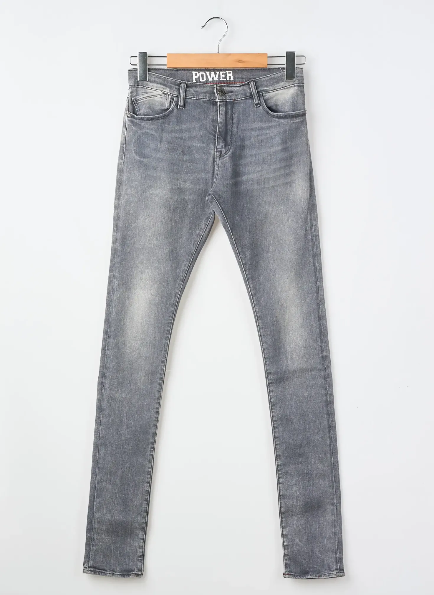 Jeans Coupe Slim Power Flower Gris